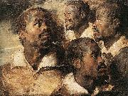 Peter Paul Rubens Four Studies of the Head of a Negro china oil painting artist